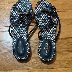Kate Spade Black and White Patterned Sandals